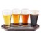 Final Touch 8.5 oz Clear Glass/Wood Beer Flight Board GBT114 - alternate 3